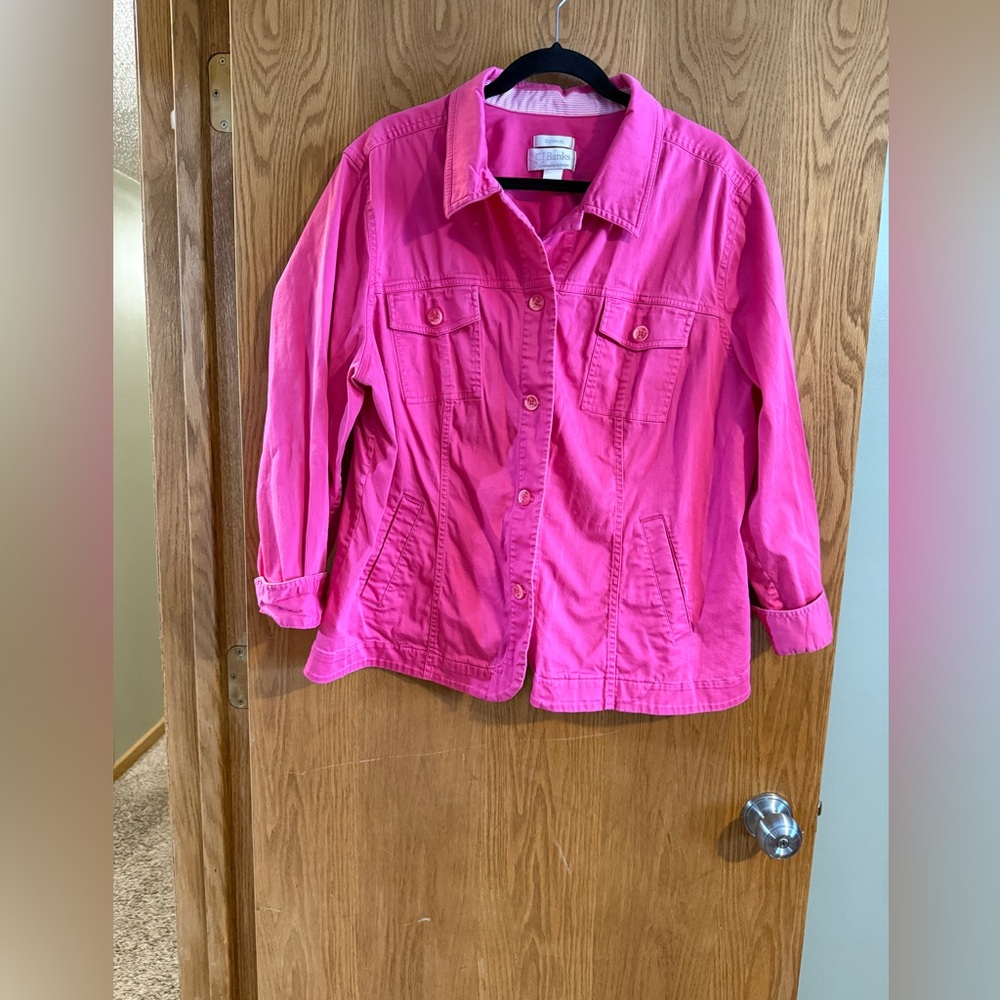 CJ Banks Fuchsia Stretch Jacket